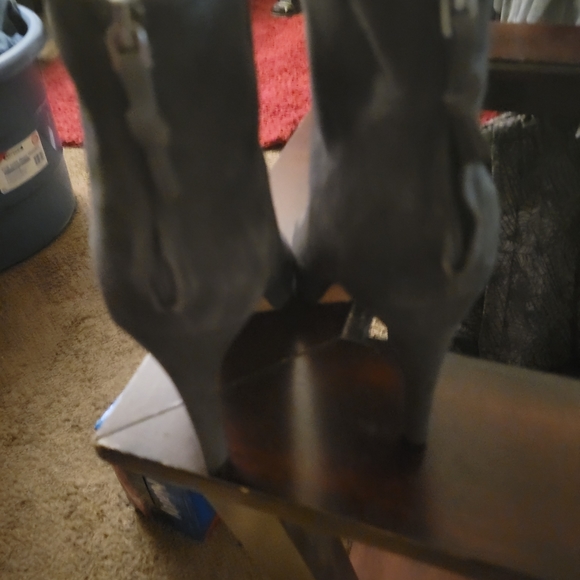 French connection open toe high heels sandal Gray - Picture 3 of 6